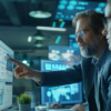 Two analysts at a computer