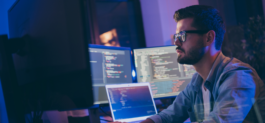 Man at computer