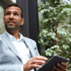 Man with tablet