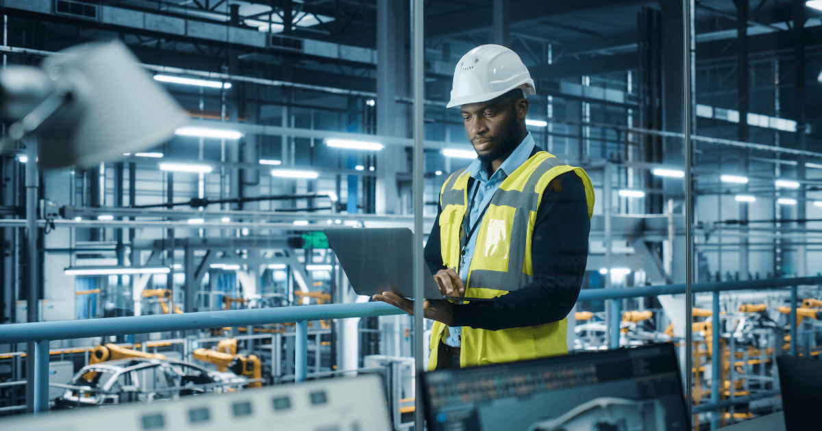 worker in digital factory