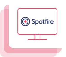 Screen with spotfire icon