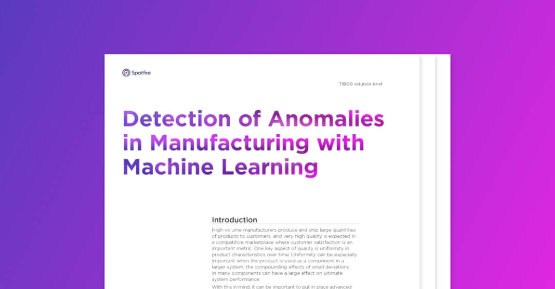 Detection of anomalies in manufacturing with machine learning