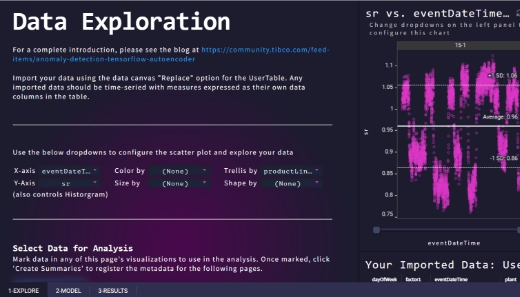 Anomaly detection for time series data screenshot demo