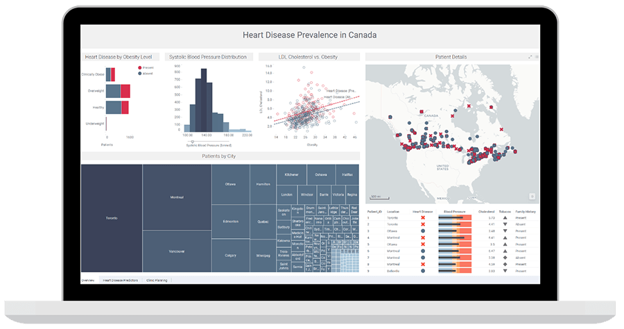 Healthcare analytics screenshot