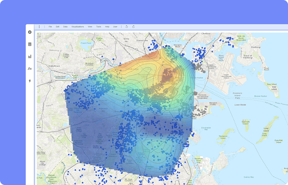 Spotfire geoanalytics map product screenshot