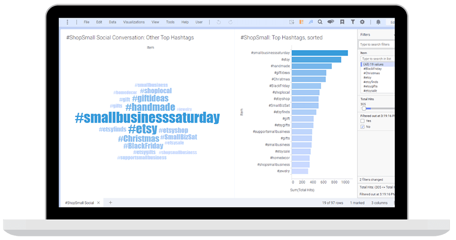 Marketing analytics screenshot