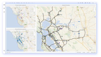 Delivery Routes in the Bay Area demo screenshot