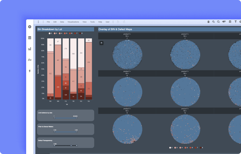 Spotfire wafer defect demo screenshot